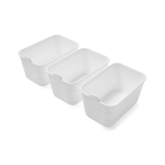 3 Pack Small Flexi Trays - White