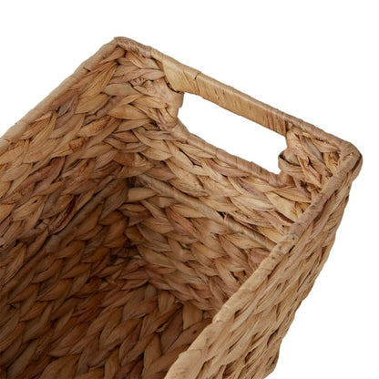 Rectangle Narrow Basket with Handles - Brown