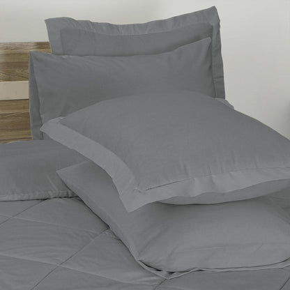 Single Size 5 Piece Comforter Set - Charcoal