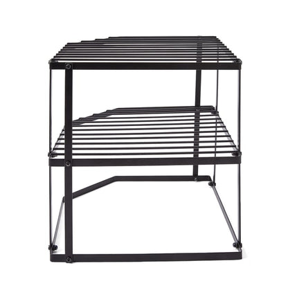 3 Tier Corner Pantry Shelf - Black