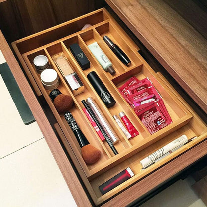 Expandable Bamboo Cutlery Tray