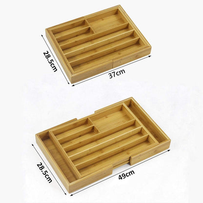 Expandable Bamboo Cutlery Tray