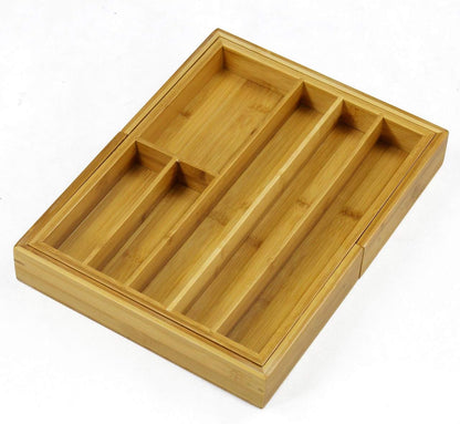 Expandable Bamboo Cutlery Tray
