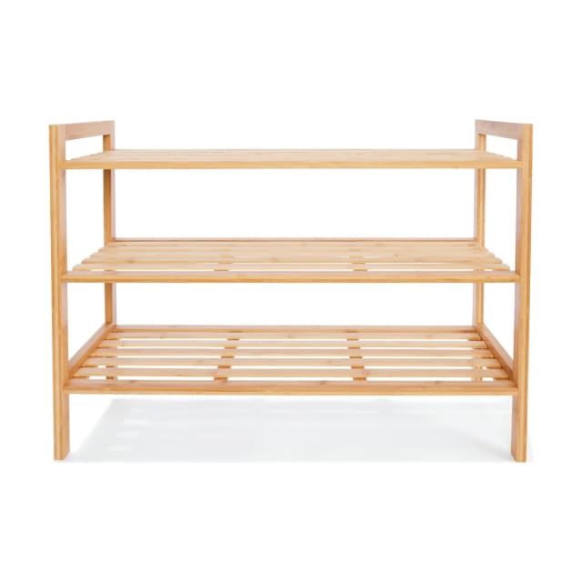 3 Tier Stackable Bamboo Shoe Rack