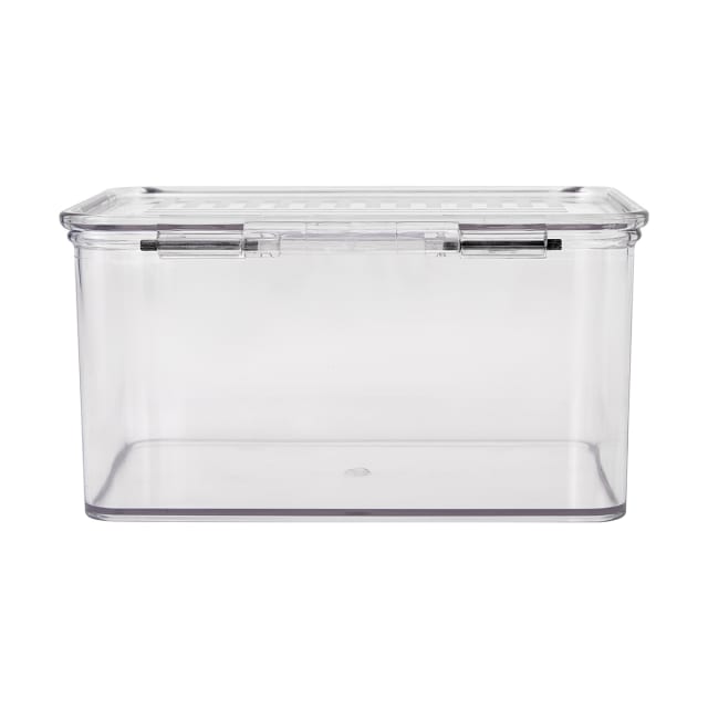 Clear Short Square Container with Lid