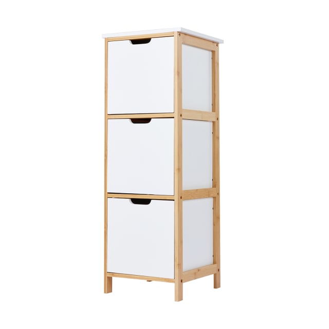 Bamboo and White 3 Draw Unit