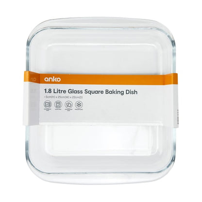 1.8L Square Glass Baking Dish