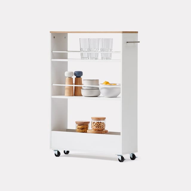 White Slimline Trolley