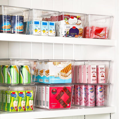 6 Pack Clear Stackable Organizers with Lids