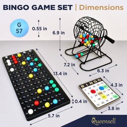 Bingo Game for Adults and Kids – Family Bingo Game Set with 50 Bingo Cards