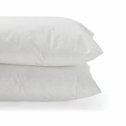 2 Pack Polyester Pillows - Low Profile, White