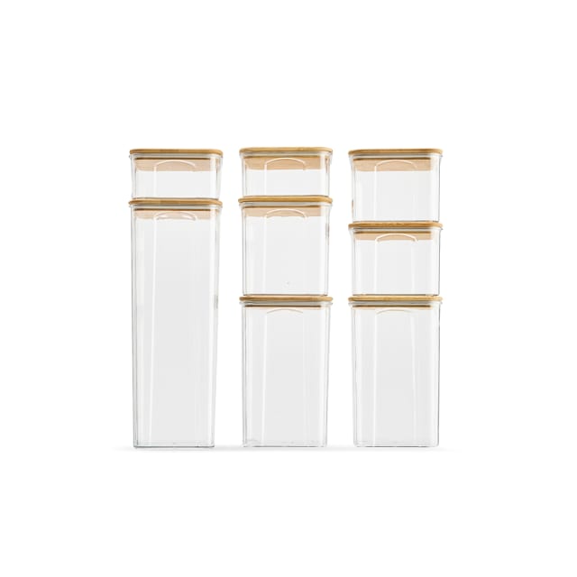 8 Piece Bamboo Lid Food Storage Set