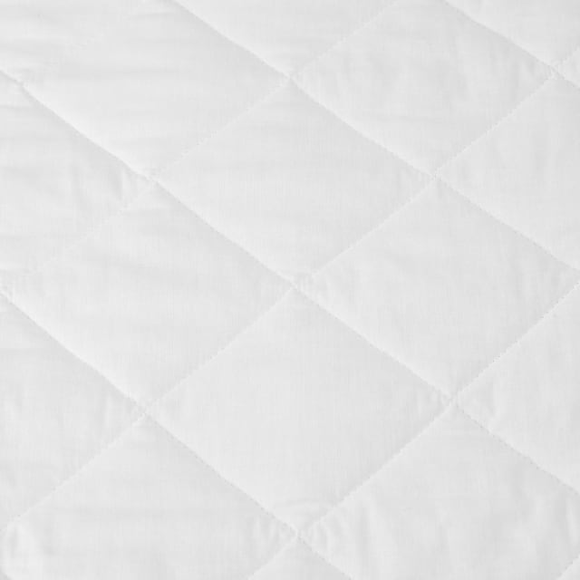 Cotton Top Fitted Mattress Protector - Single Bed, White