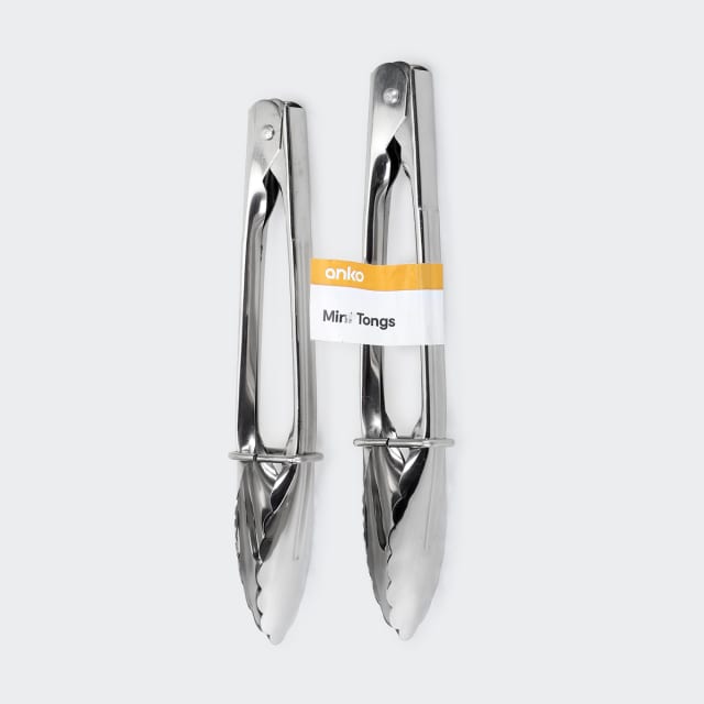 Stainless Steel Mini Tongs - Set of 2