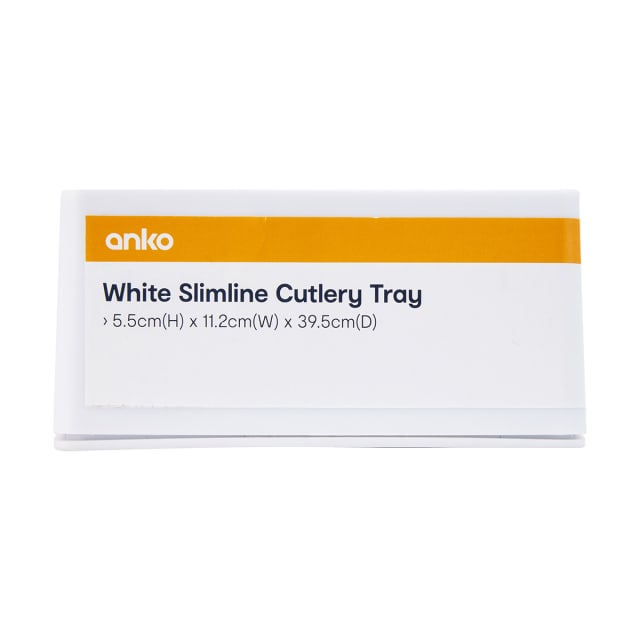 Slimline Cutlery Tray - White