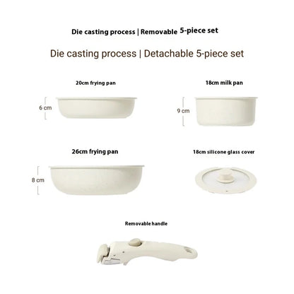 Cookware Set with Removable Handle
