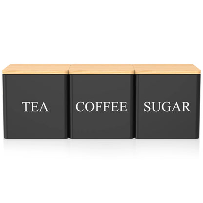 Tea Sugar Coffee Canister Set
