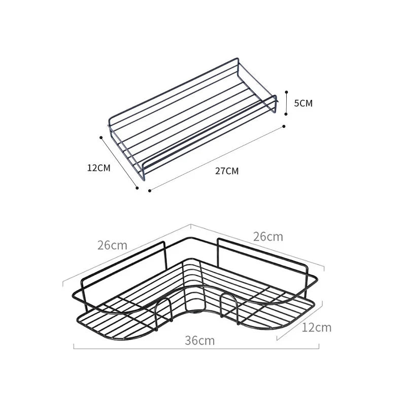 Bathroom Wall Mounted Corner Storage Shelf for Shampoo