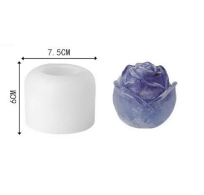 Elegant Rose Shaped Ice Cube Mold Reusable Silicone Ice Tray 