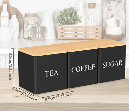 Tea Sugar Coffee Canister Set