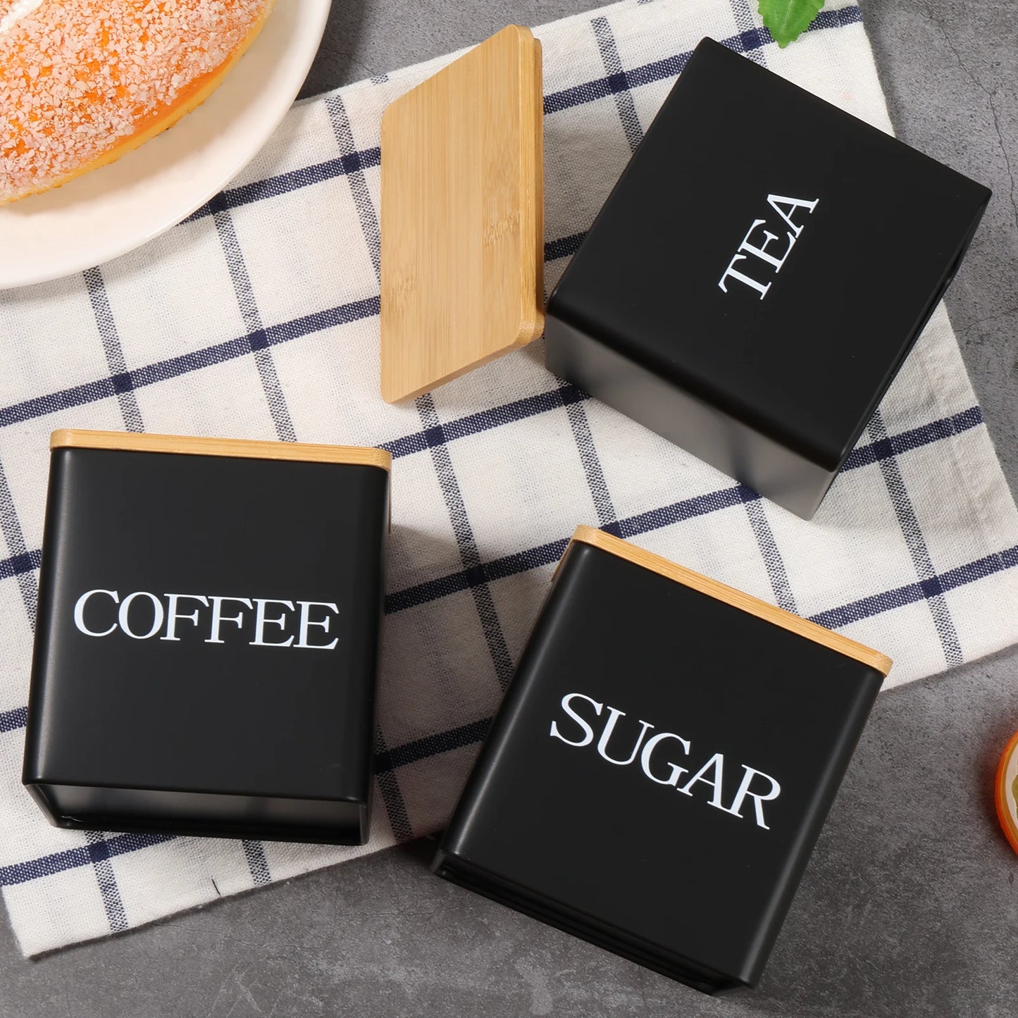 Tea Sugar Coffee Canister Set