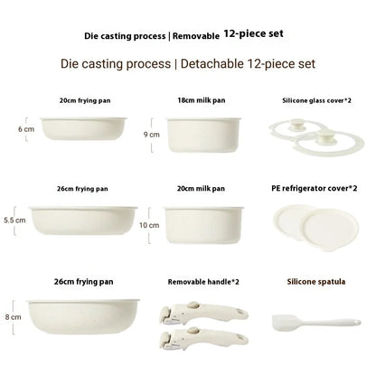 Cookware Set with Removable Handle