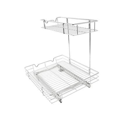 2 Tier Pull Out Chrome Organiser