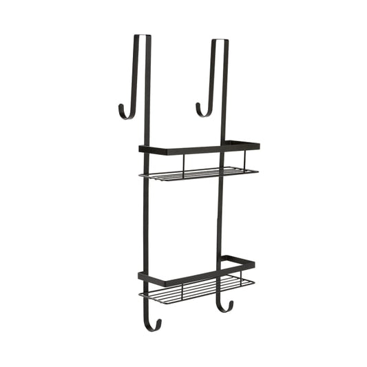 2 Tier Over Door Shower Caddy - Black