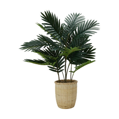 Artificial Palm Plant in Woven Basket