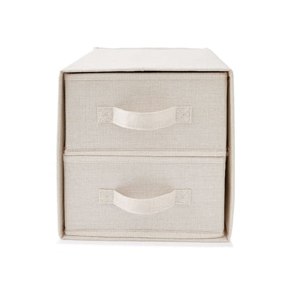 Linen Look Drawer Set - Beige