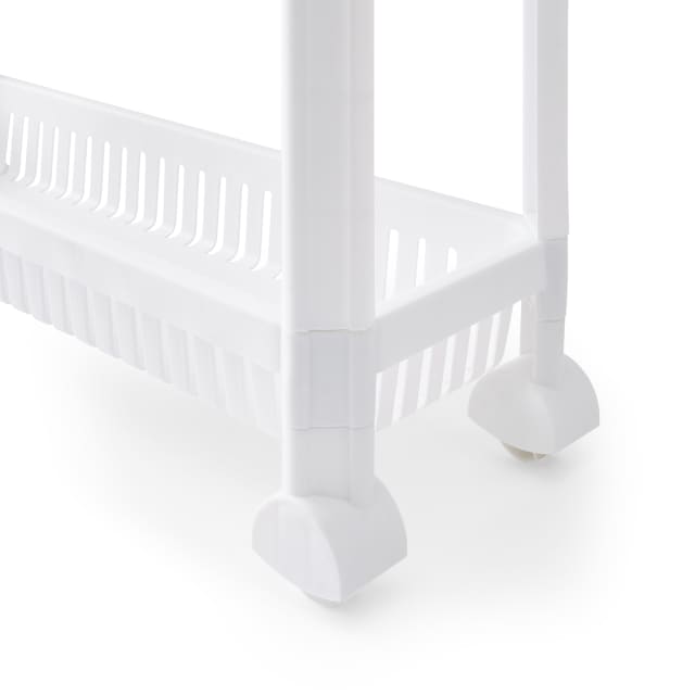 3 Tier Plastic Trolley - White