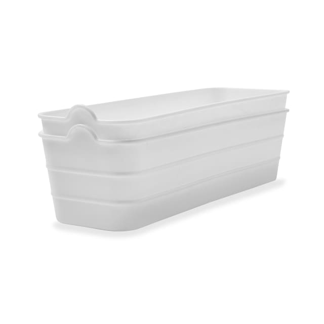 2 Pack Narrow Flex Trays - White