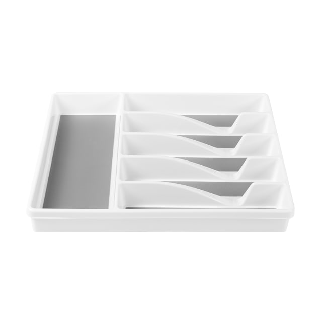 White Expandable Cutlery Tray