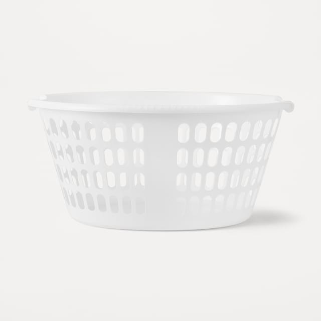 Oval Laundry Basket - White