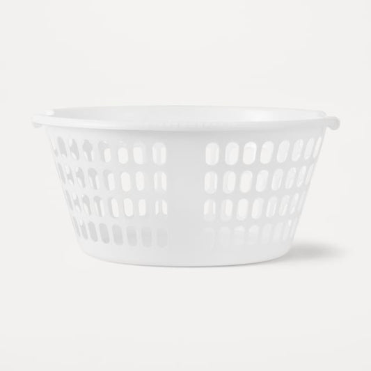 Oval Laundry Basket - White