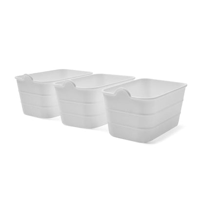 3 Pack Small Flexi Trays - White