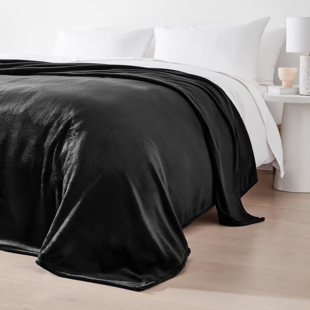 Soft Touch Blanket - Double/Queen Bed, Black