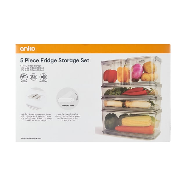 5 Piece Fridge Storage Set