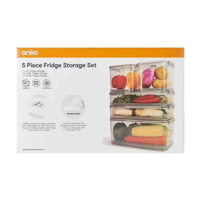 5 Piece Fridge Storage Set