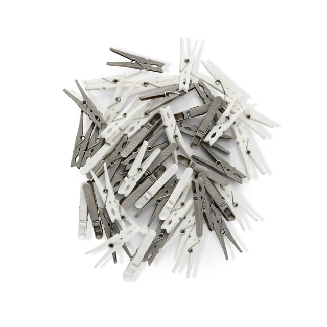 48 Pack Pegs - White and Grey