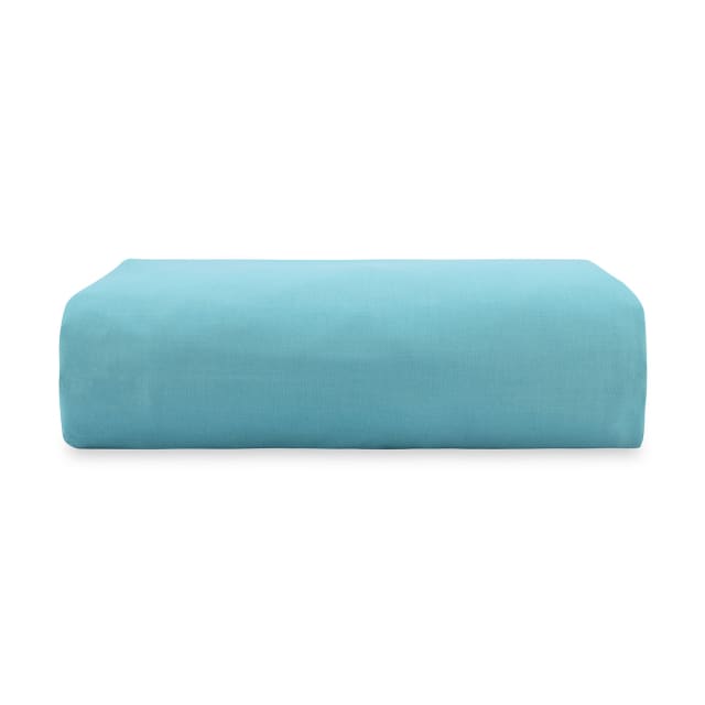 180 Thread Count Fitted Sheet - Queen Bed, Aqua