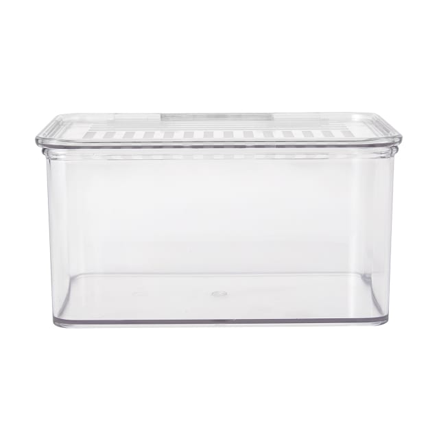 Clear Short Square Container with Lid