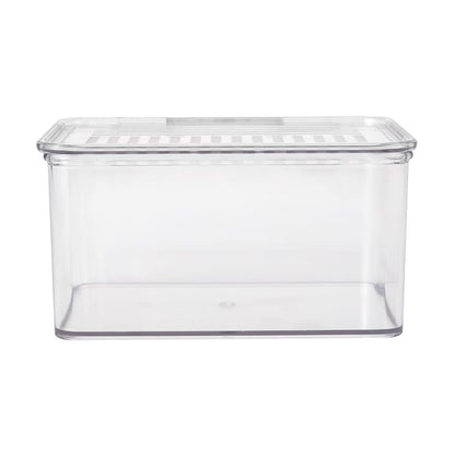 Clear Short Square Container with Lid