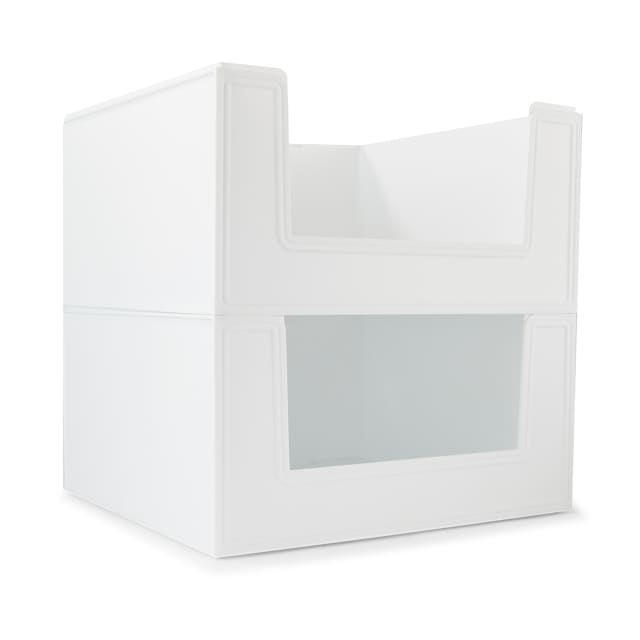 28.5L Modular Open Front Stackable Bin - White