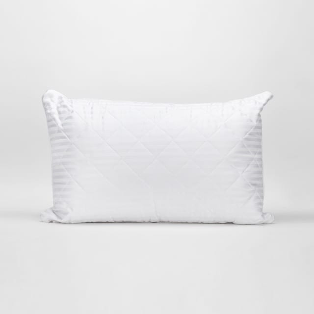 Luxury Quilted Pillow - High Profile, White