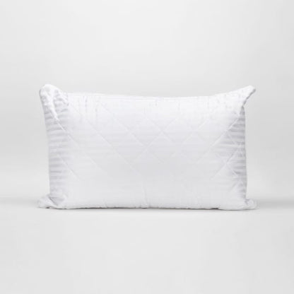 Luxury Quilted Pillow - High Profile, White