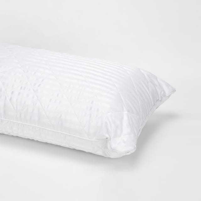 Luxury Quilted Pillow - High Profile, White