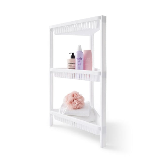 3 Tier Plastic Corner Shelf