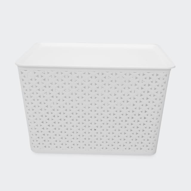 Storage Container with Lid - Large, White