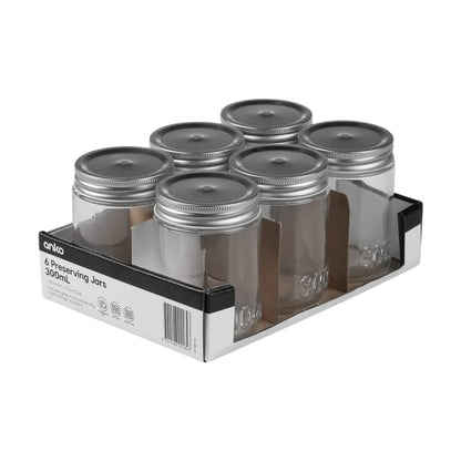 6 Preserving Jars - 300ml